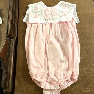 S•E•F Monogrammed Bubble with Flower Embroidery